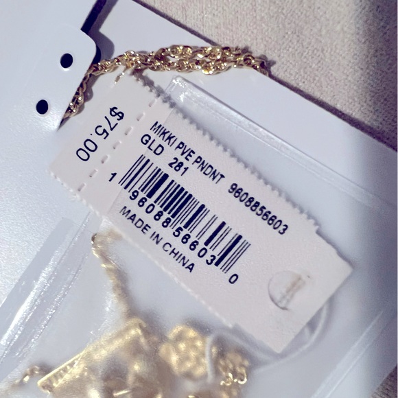 BNIB Kendra Scott Mikki Gold Pave Purple Mauve Ombré Mix Necklace and Earrings - Picture 11 of 12